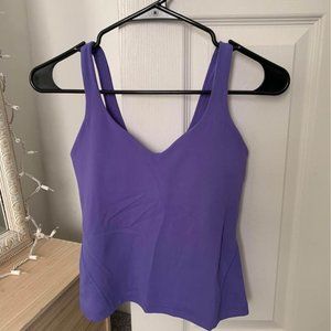 Purple Lululemon Cropped Align Tank With Built In Bra